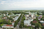 Вид с Преподобенской колокольни Ризположенского монастыря на город